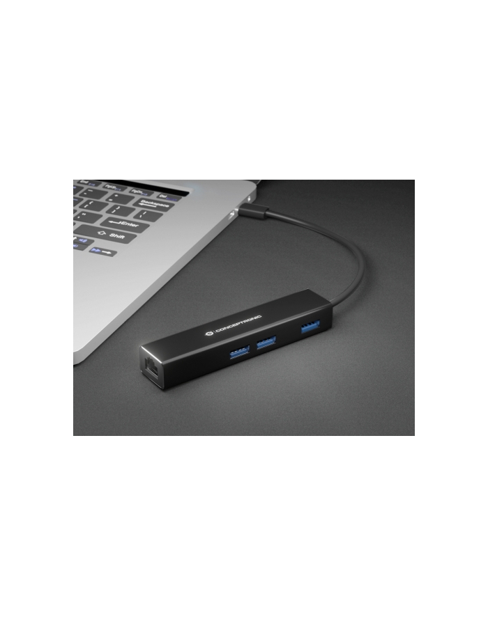 Conceptronics Conceptronic - hub - 3 ports USB hub - 3 - Czarny (DONN07B) główny