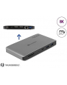 Delock Stacja/replikator Thunderbolt 3 docking station 8K gy - DUAL DisplayPort / USB / C / SD / LAN (87777) - nr 12