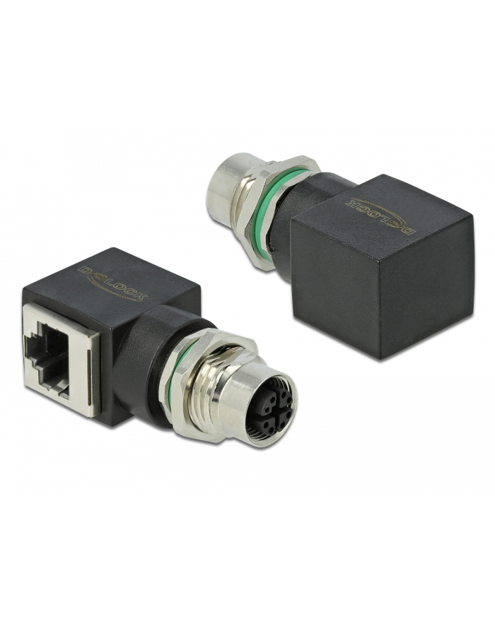 Delock Adapter Sieciowy M12 8 Pinów Xkodowany Gniazdo Do Gniazda Rj45 główny