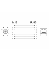 Delock Adapter Sieciowy M12 8 Pinów Xkodowany Gniazdo Do Gniazda Rj45 - nr 2