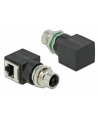 Delock Adapter Sieciowy M12 8 Pinów Xkodowany Gniazdo Do Gniazda Rj45 - nr 3