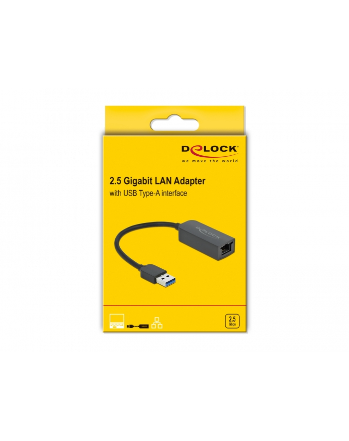 Delock Adapter Usb Na Red Rj45 66646 2,5 Gigabit Ethernet Czarny główny