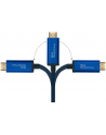 GOOD CONNECTIONS ® KABEL SMARTFLEX USB C DO HDMI 2.0B - 4K UHD @60HZ - PRZEWÓD MIEDZIANY, OBUDOWA ALUMINIOWA - WYSOKA ELASTYCZNOŚĆ - CIEMNONIEBIESKI - - nr 1