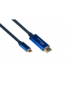 GOOD CONNECTIONS ® KABEL SMARTFLEX USB C DO HDMI 2.0B - 4K UHD @60HZ - PRZEWÓD MIEDZIANY, OBUDOWA ALUMINIOWA - WYSOKA ELASTYCZNOŚĆ - CIEMNONIEBIESKI - - nr 3