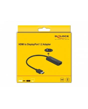 Delock Adapter Hdmi-A Wtyczka Do Gniazda Displayport 4K 60 Hz