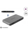 Delock Stacja/replikator Thunderbolt 3 docking station 8K gy - DUAL DisplayPort / USB / C / SD / LAN (87777) - nr 11