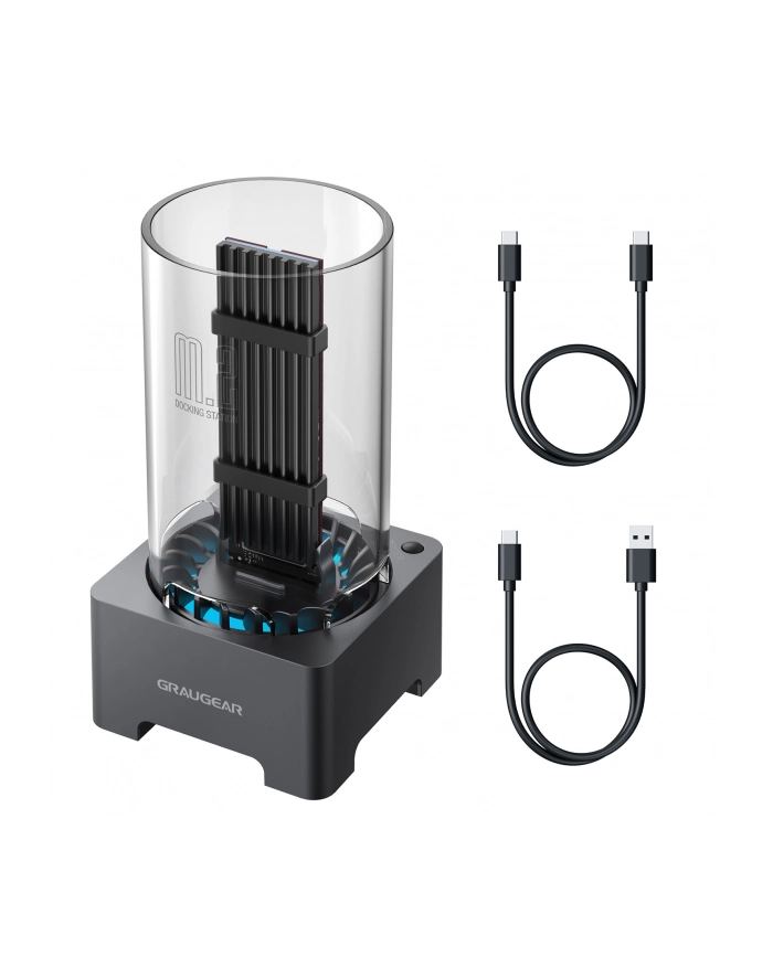 Graugear Stacja dokująca Docking Station dla M.2 NVMe SSD z radiatorem i wentylatorem (GM2DKAC10G) główny