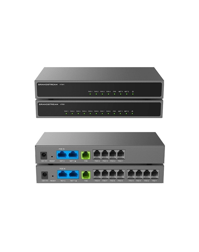 Grandstream HT 841 bramka VoIP, 4 porty RJ11 FXO / 1 port RJ11 FXS główny