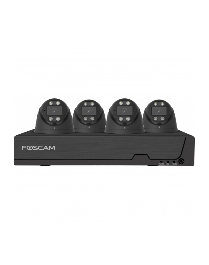 Foscam Fn9108E-T4-2T Black Lan Ip-Zestaw Monitorujący 8-Kanałowy Z 4 Kamerami 3840x2160 Px główny