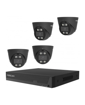 Foscam Fna108E-T4-2T Black Lan Ip-Zestaw Monitorujący 8-Kanałowy Z 4 Kamerami 3840x2160 Px nr 1