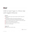 Club 3D Club3D Rozbočovač, USB-A 3.2 Gen1 na 3x USB 3.1, Gigabit Ethernet - nr 47