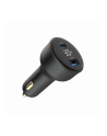 GEMBIRD Szybka ładowarka samochodowa 2x USB Type-C PD LCD 30 W czarna - nr 1
