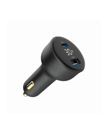 GEMBIRD Szybka ładowarka samochodowa 2x USB Type-C PD LCD 30 W czarna