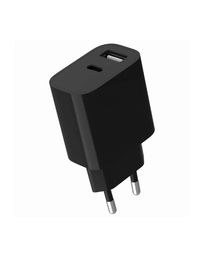 GEMBIRD 2-portowa uniwersalna ładowarka USB A+C 2.4 A kolor czarny główny