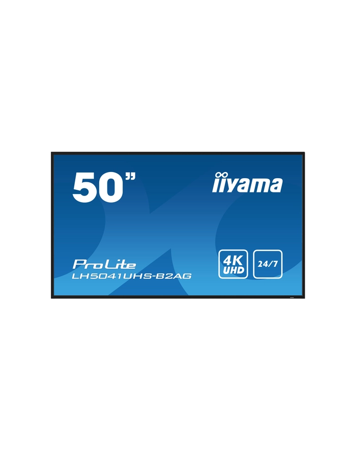 IIYAMA LH5041UHS-B2AG 50inch 3840x2160 UHD VA panel 500cd/m2 5000:1 Static Contrast 9.5ms Landscape or Portrait mode główny