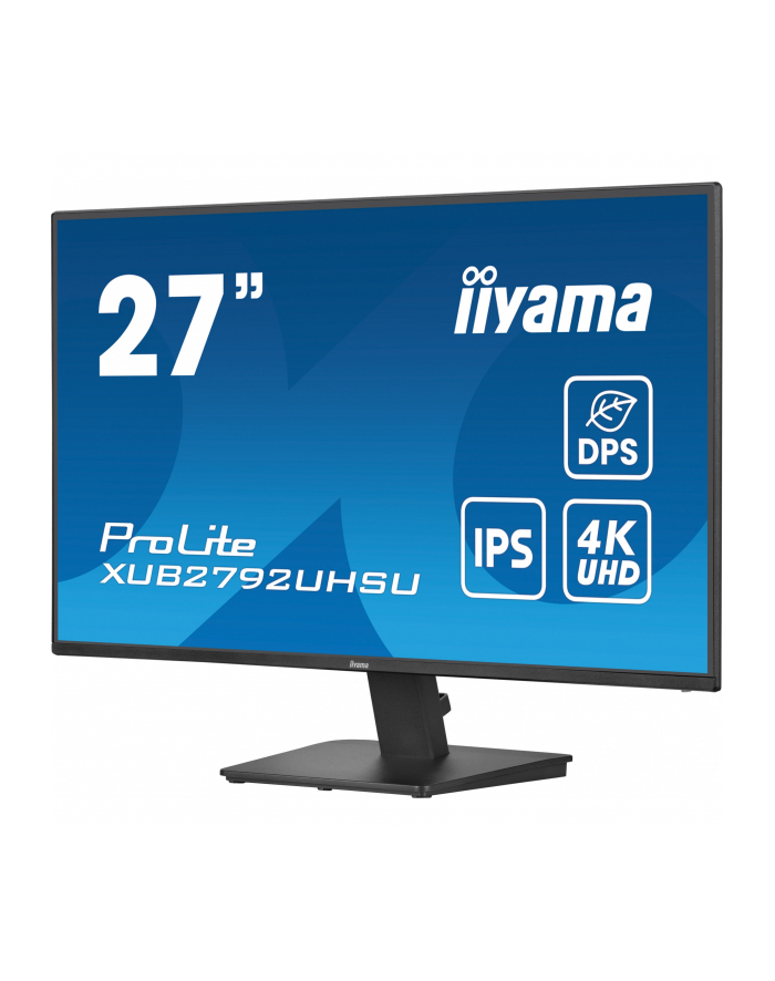 iiyama Monitor 27 cali XU2792UHSU-B6 4K,IPS,DP,HDMI,USB-C Power delivery,  350 cd, DPS główny