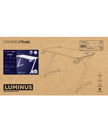 Trust Gxt709W Luminus Rgb Desk - White Biurka Gamingowe (25328)