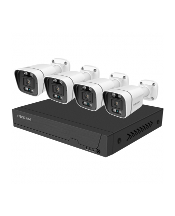 Foscam Fna108E-B4-2T Black Lan Ip-Zestaw Monitorujący 8-Kanałowy Z 4 Kamerami 3840x2160 Px nr 1