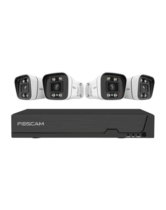 Foscam Fna108E-B4-2T Black Lan Ip-Zestaw Monitorujący 8-Kanałowy Z 4 Kamerami 3840x2160 Px główny