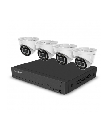 Foscam Fna108E-T4-2T Black Lan Ip-Zestaw Monitorujący 8-Kanałowy Z 4 Kamerami 3840x2160 Px nr 2
