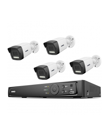 Annke N48Paw+I91Dd*4+2T Lan Ip-Zestaw Monitorujący 8-Kanałowy Z 4 Kamerami 4096x3072 Px