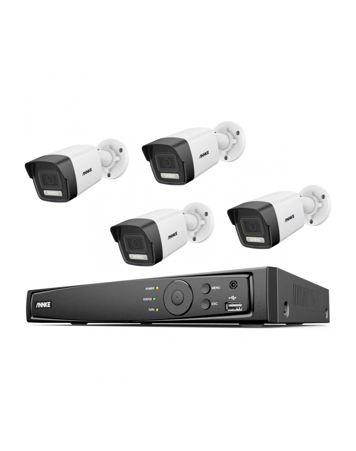 Annke N48Paw+I91Dd*4+2T Lan Ip-Zestaw Monitorujący 8-Kanałowy Z 4 Kamerami 4096x3072 Px główny