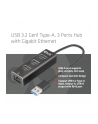 Club 3D Club3D Rozbočovač, USB-A 3.2 Gen1 na 3x USB 3.1, Gigabit Ethernet - nr 12