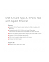 Club 3D Club3D Rozbočovač, USB-A 3.2 Gen1 na 3x USB 3.1, Gigabit Ethernet - nr 20