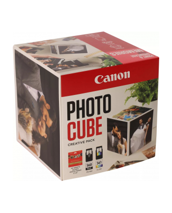 Canon Photo Cube Creative Pack - 2-pack - black colour (cyan magenta yellow) - original - glossy - ink cartridge / paper kit (3713C011)