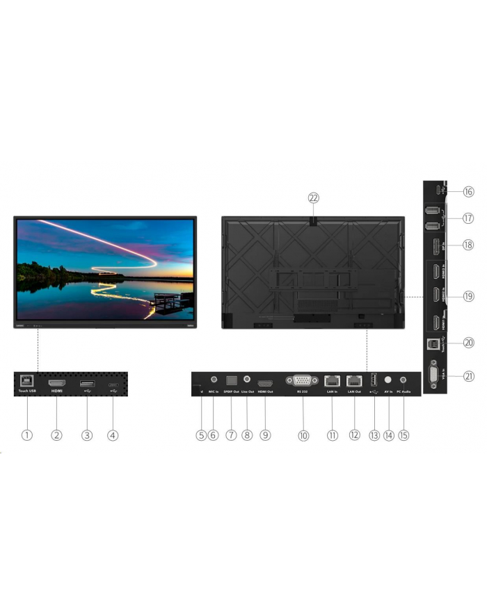 Lenovo ThinkVision ILFD 86'' (62F0KATAWW) główny