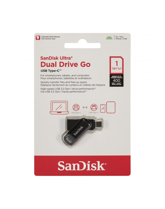 Sandisk Dual Drive Go 1TB Czarny (SDDDC31T00G46) główny