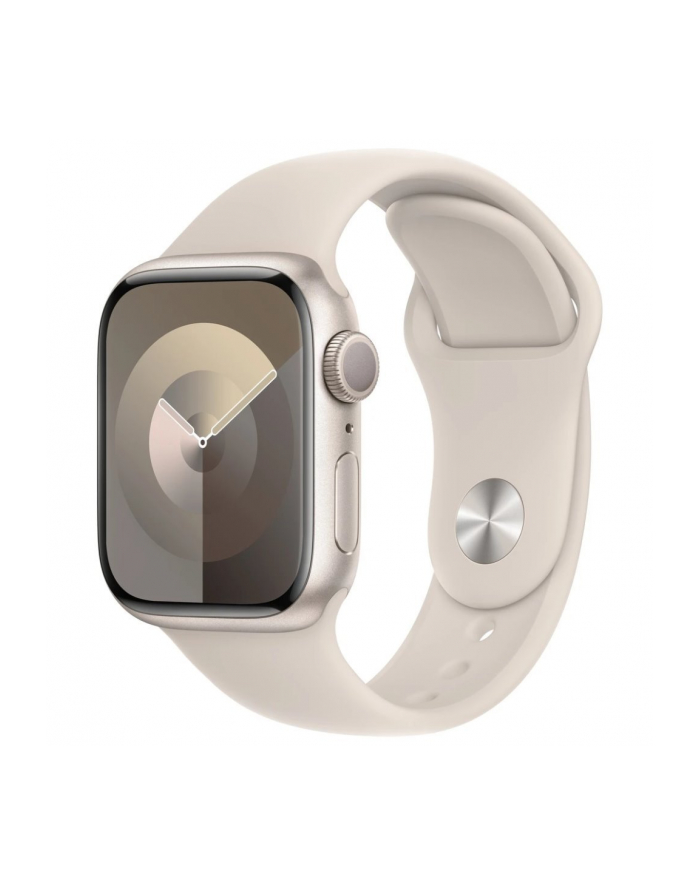 Apple Watch Series 9 GPS Koperta 41mm Z Aluminium W Kolorze Księżycowej Poświaty Z Opaską Sportową W Kolorze Księżycowej Poświaty (MR8T3QCA) główny