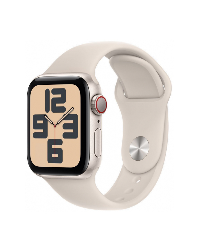 Apple Watch SE GPS+Cellular Koperta 40mm Z Aluminium W Kolorze Księżycowej Poświaty Z Opaską Sportową W Kolorze Księżycowej Poświaty (MRG13QCA) główny