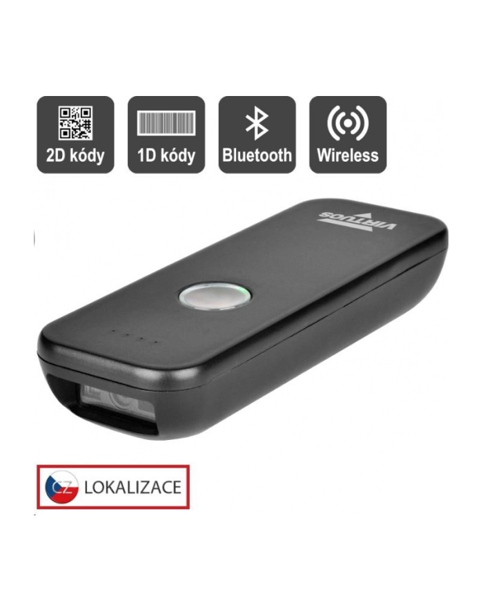 Virtuos Czytnik Kodów Kreskowych Ccd 2D Čtečka Hw-856A Mini, Bezdrátová, Kapesní, Černá (EHE0011) główny