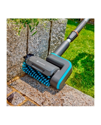 GARD-ENA roller brush medium, for cordless multi-cleaner AquaBrush, washing brush (grey/turquoise, for sensitive surfaces) nr 2