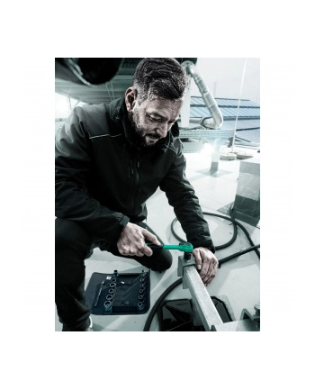 Wera 8100 SB 12 Zyklop Comfort ratchet set, 3/8, tool set (Kolor: CZARNY/green, 16 pieces, comfort ratchet with reversing lever) nr 2