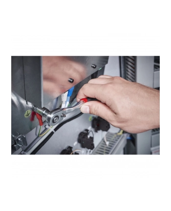 Wiha reversible ratchet 1/4, push button and ball lock (Kolor: CZARNY/red) nr 1