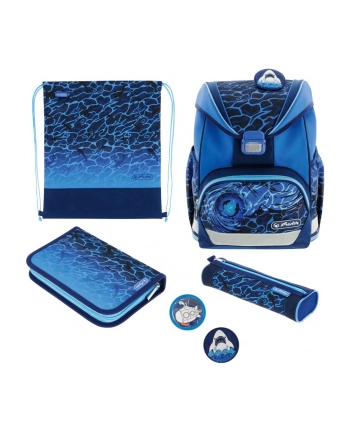Herlitz school bag UltraLight (blue, school pencil case with 16 parts, oval lazy bag, Sports bag, 2 applications)