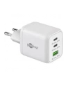 goobay USB-C fast charger Nano, PD, GaN, 65 watts (Kolor: BIAŁY, 1x USB-A, 2x USB-C PD, Charge 3.0) - nr 18