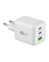 goobay USB-C fast charger Nano, PD, GaN, 65 watts (Kolor: BIAŁY, 1x USB-A, 2x USB-C PD, Charge 3.0) - nr 1