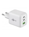 goobay USB-C fast charger Nano, PD, GaN, 65 watts (Kolor: BIAŁY, 1x USB-A, 2x USB-C PD, Charge 3.0) - nr 5