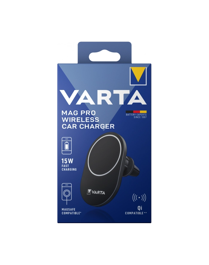 Varta Mag Pro Wireless Car Charger, charger (Kolor: CZARNY) główny