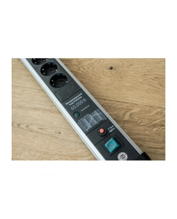 Brennenstuhl Premium-Pczerwonyect-Line 8-way power strip (Kolor: CZARNY/aluminium, 3 metres, 60,000A surge pczerwonyection) nr 1
