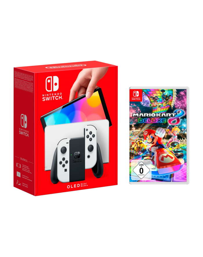 Nintendo Switch (OLED model), game console (Kolor: BIAŁY, incl. Mario Kart 8 Deluxe) główny