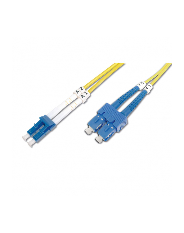 digitus Patch cord światłowodowy FO LC/SC, duplex, SM 9/125, OS2, LSOH, 5m, żółty główny