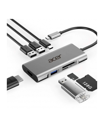Acer 7-in-1 Mini Dock, docking station (silver, HDMI, USB-A, USB-C)