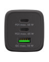 goobay USB-C PD multiport fast charger Nano 65 Watt (Kolor: CZARNY, 1x USB-A, 2x USB-C PD, GaN technology) - nr 7