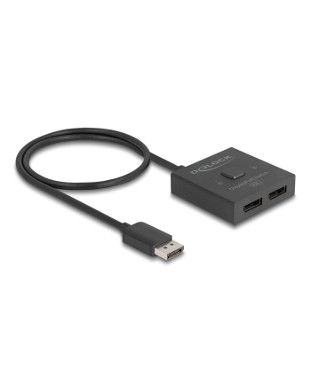 DeLOCK DisplayPort Switch 2 > 1 bidirectional 8K (Kolor: CZARNY, 50cm)