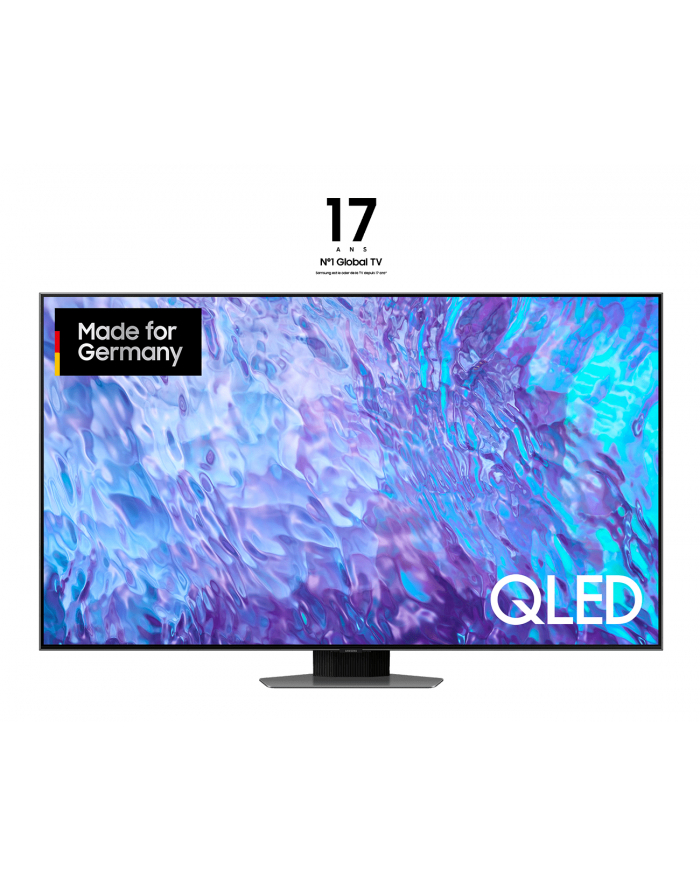 SAMSUNG GQ-55Q80C, QLED TV - 55 - silver, UltraHD/4K, SmartTV, WLAN, Bluetooth, HDR, FreeSync, 100Hz panel główny