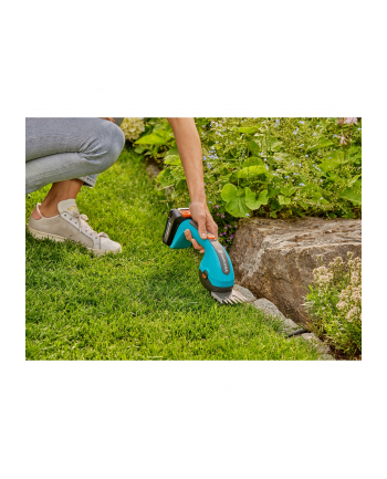 GARD-ENA cordless grass shears PowerCut 20/18V P4A, with shrub blade (turquoise/grey, Li-Ion battery 2.0Ah, POWER FOR ALL ALLIANCE)